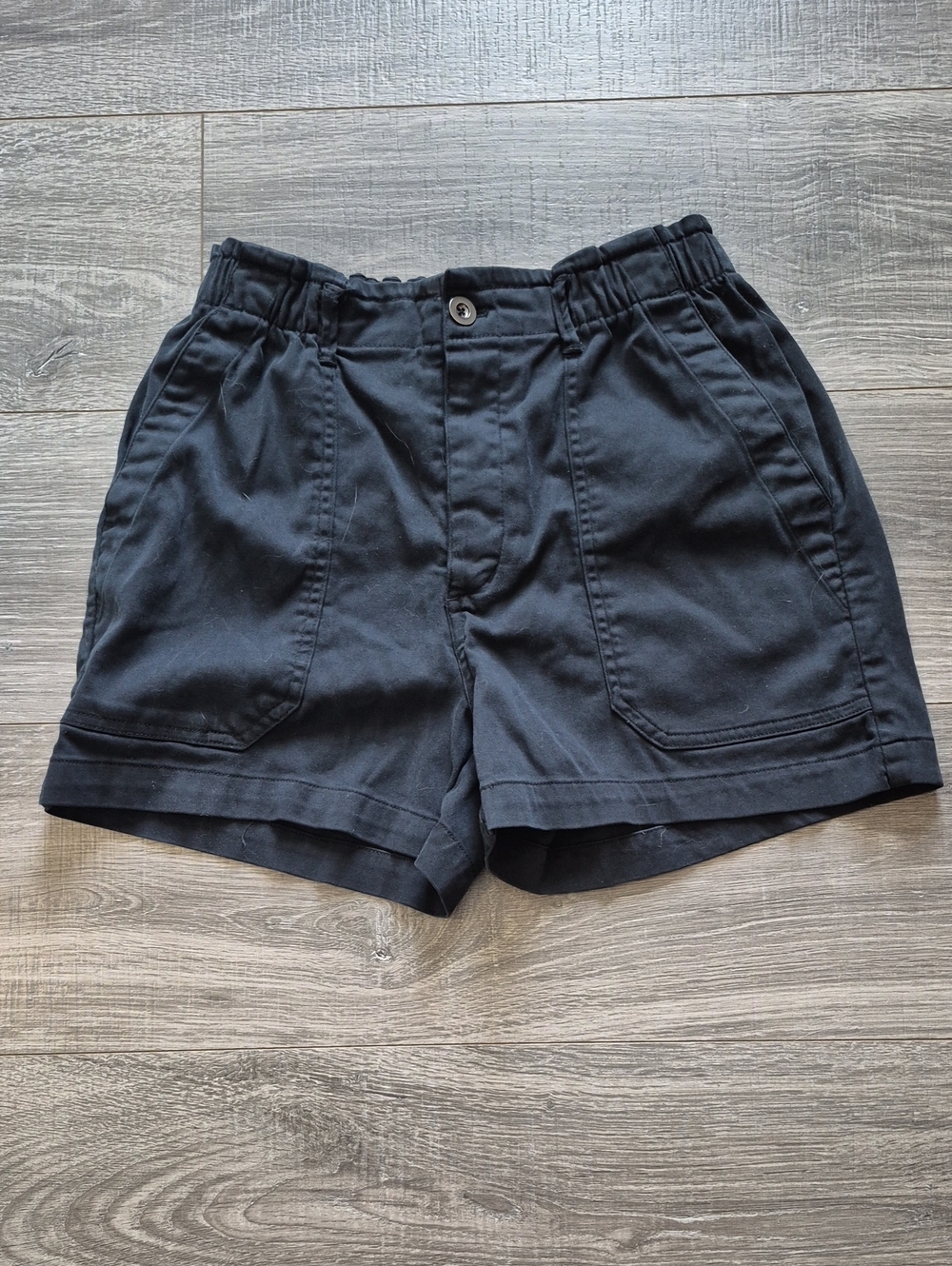 Eddie Bauer Black Elastic-Waist Casual Shorts
